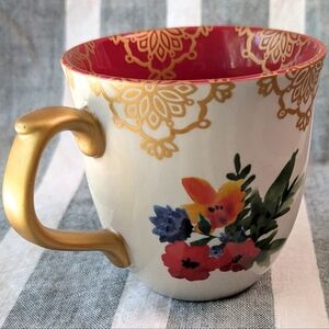 13.5oz Pioneer Woman Winter Bouquet Stoneware Mug Cup Floral